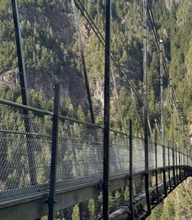 The Marterloch suspension bridge