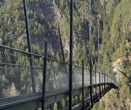 The Marterloch suspension bridge
